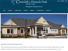 Tablet Screenshot of churchillpinnaclepark.com